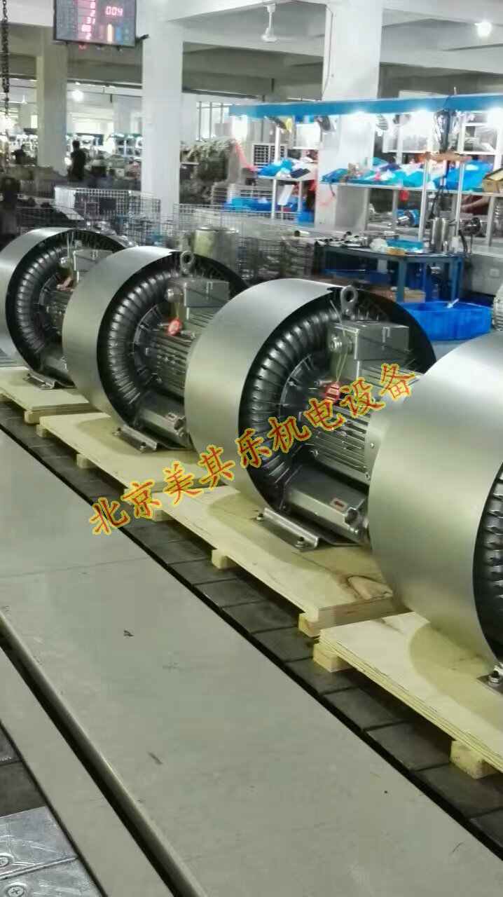 雙葉輪高壓鼓風機生產組裝流水線
